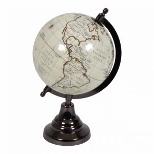 Wereldbol met houten voet diameter 28 cm